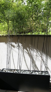 Bespoke metal planters bamboo